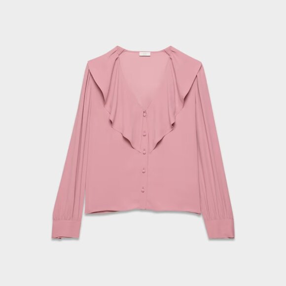 NWT Aritzia WILFRED Paradise Blouse Frozen Berry - Picture 7 of 10